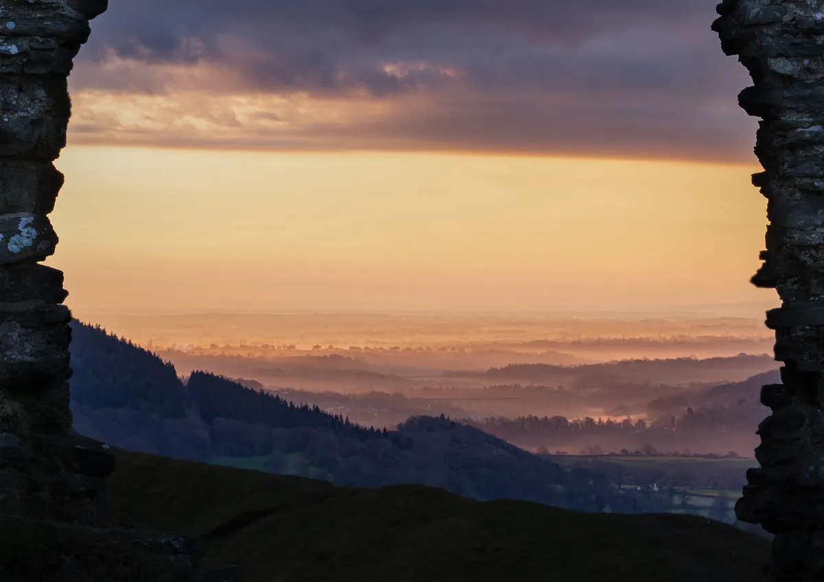 View From Castle Dinas Bran, Sunrise