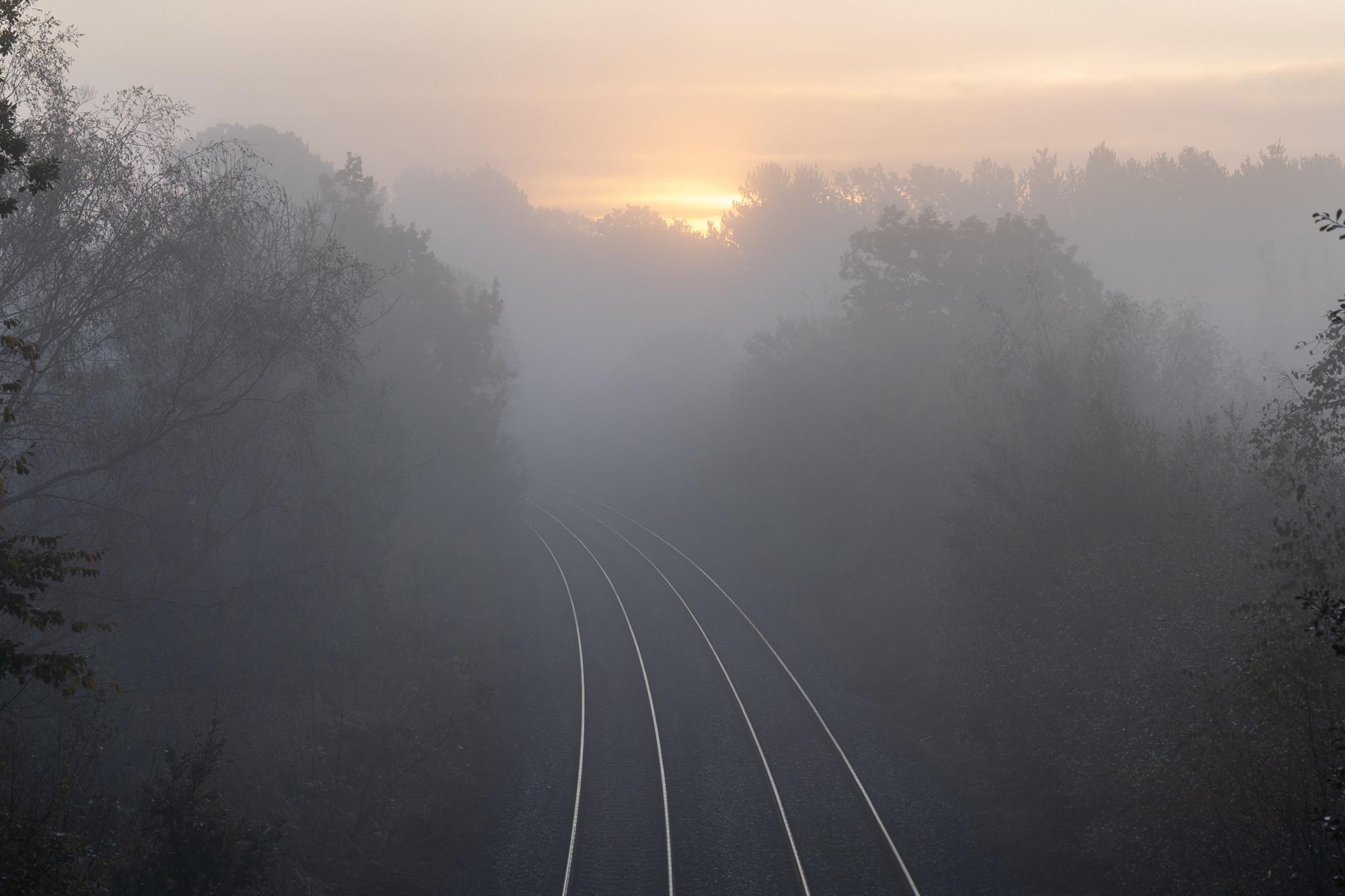 Railway Lines Sunrise