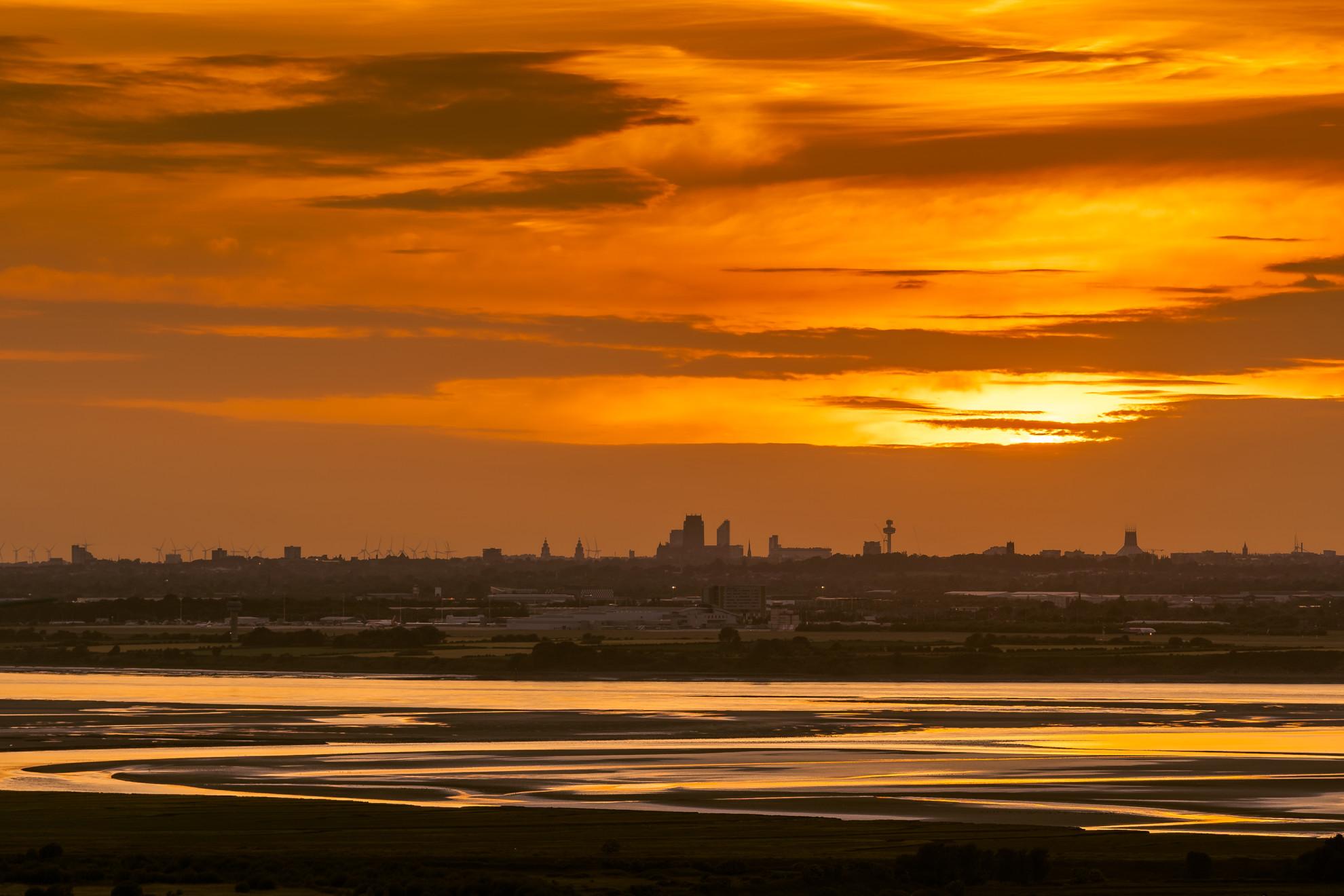 Liverpool Skyline Sunset